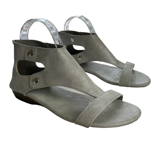 Corkys Sz 9 Women's Silver Pewter Amelia Wedge Sandal - Picture 2 of 10